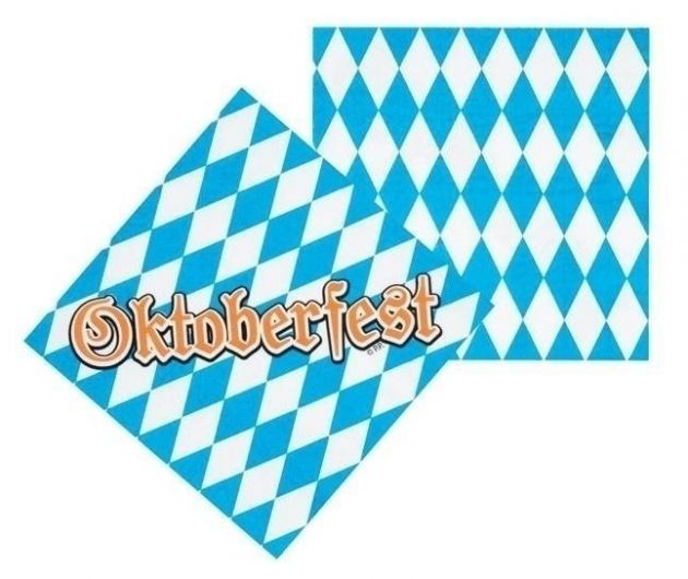 Oktoberfest servetten (per 12 verpakt) (33x33cm)