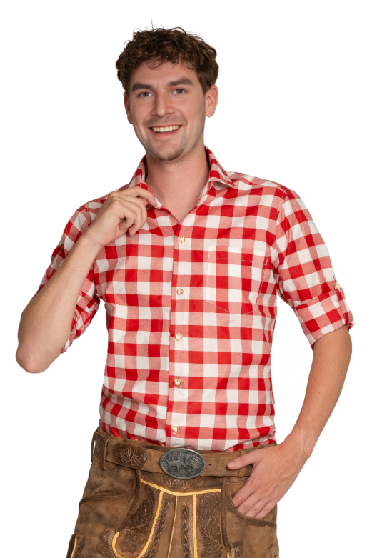 Trachtenshirt Anton Red/White