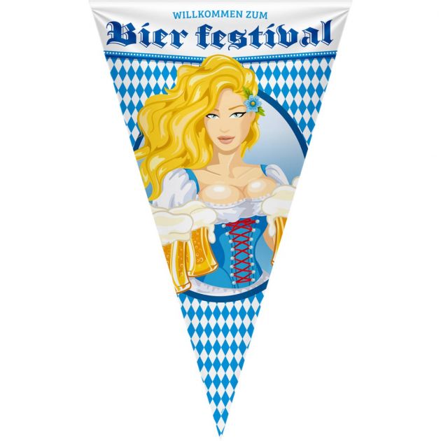 Oktoberfest Bierpullen Mega Vlag