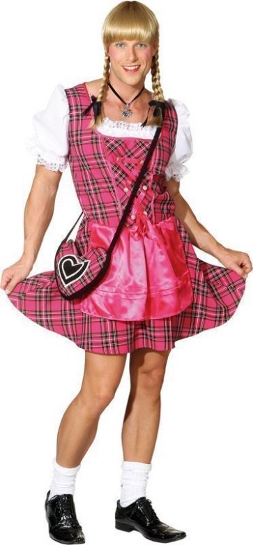 Heren dirndl 'Franzl' pink