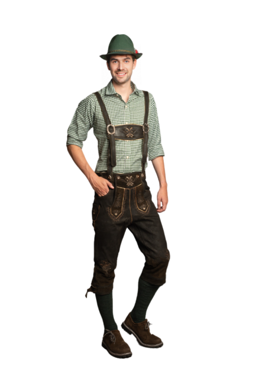Lederhose Starnberg Lang Donkerbruin
