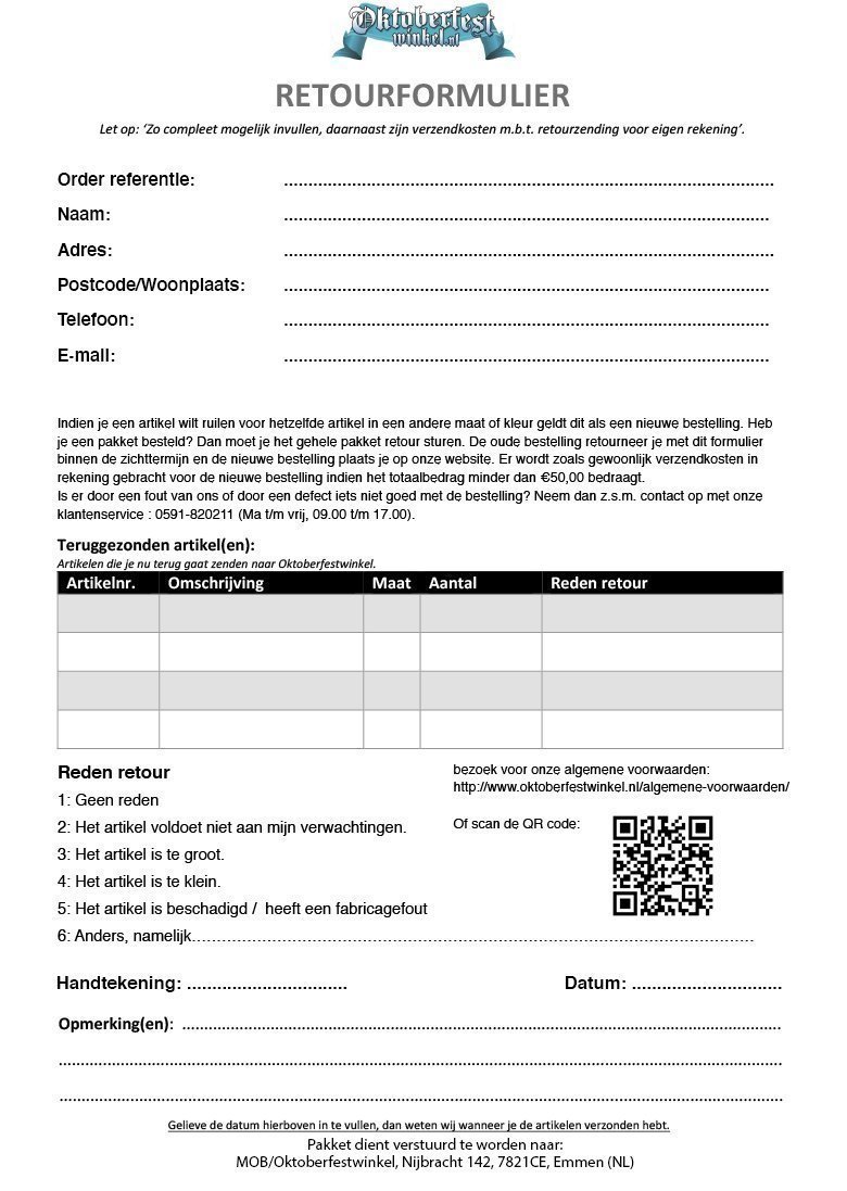 retour formulier